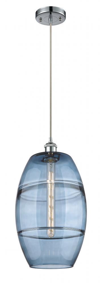 Vaz - 1 Light - 10 inch - Polished Chrome - Cord hung - Mini Pendant
