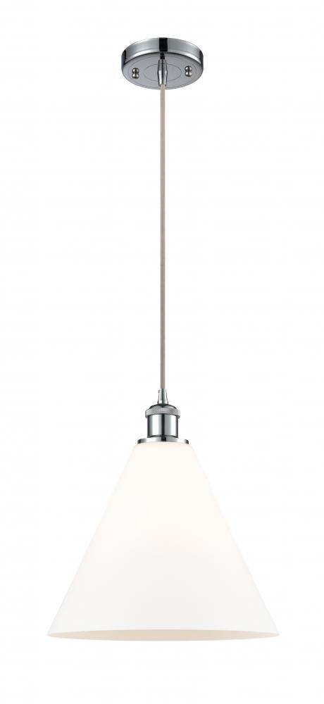 Berkshire - 1 Light - 12 inch - Polished Chrome - Cord hung - Mini Pendant