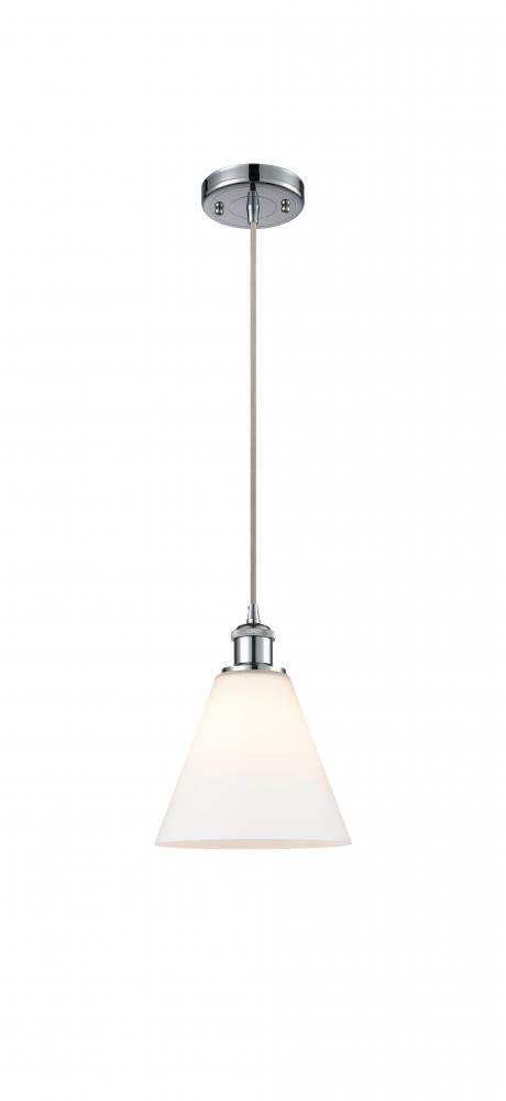 Berkshire - 1 Light - 8 inch - Polished Chrome - Cord hung - Mini Pendant