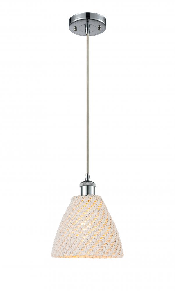 Bristol Natural - 1 Light - 6 inch - Polished Chrome - Cord hung - Mini Pendant