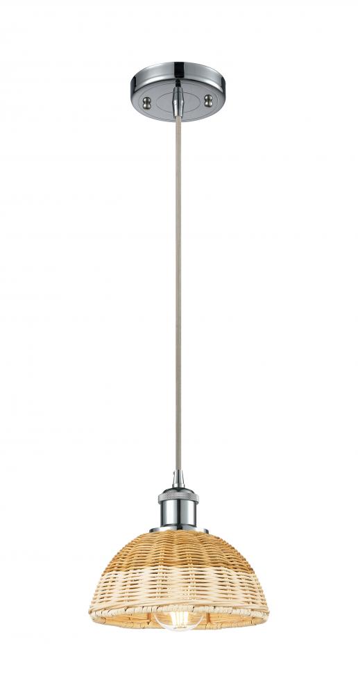 Bristol Natural II - 1 Light - 8 inch - Polished Chrome - Cord hung - Mini Pendant