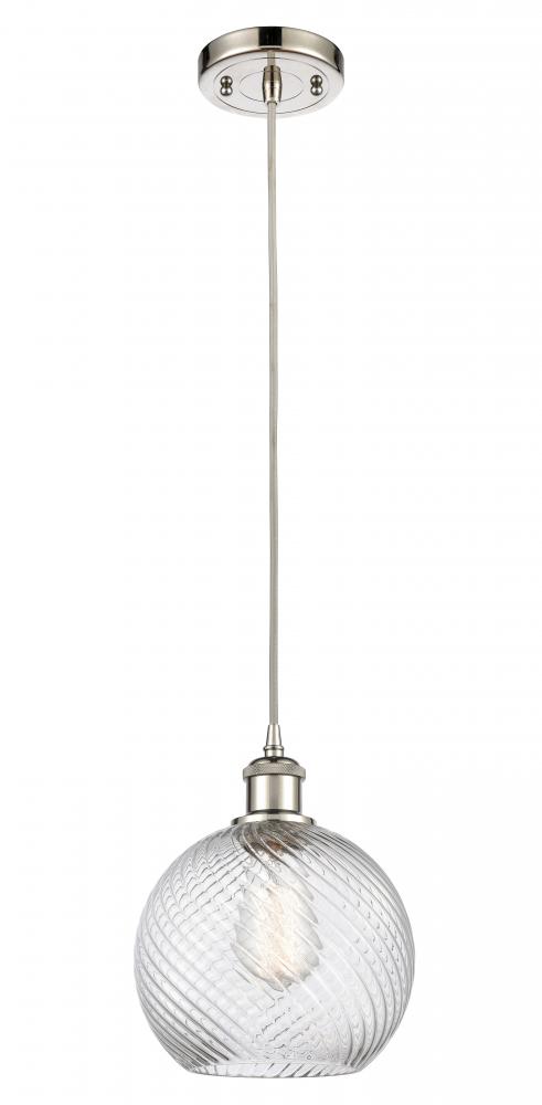 Twisted Swirl 1 Light Mini Pendant part of the Ballston Collection