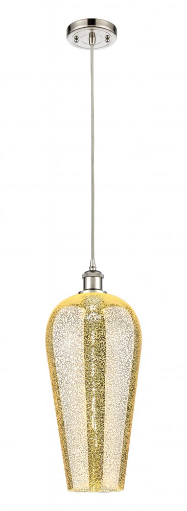 Chelsea - 1 Light - 8 inch - Polished Nickel - Cord hung - Mini Pendant