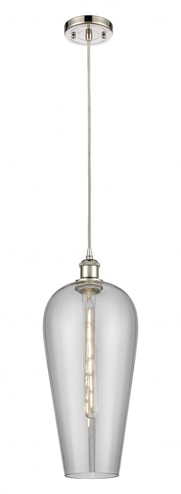 Chelsea - 1 Light - 8 inch - Polished Nickel - Cord hung - Mini Pendant