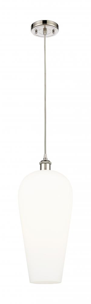 Chelsea - 1 Light - 8 inch - Polished Nickel - Cord hung - Mini Pendant