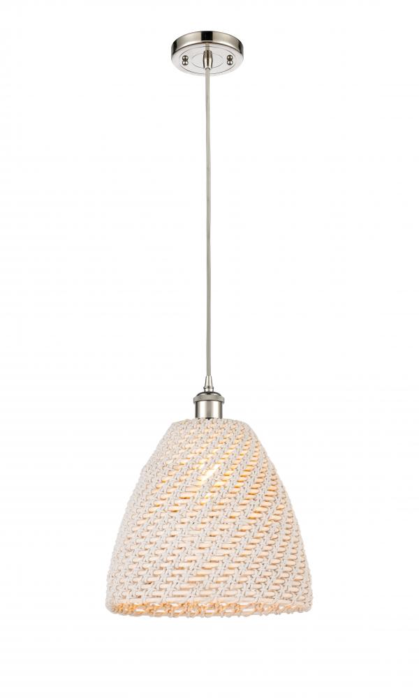 Bristol Natural - 1 Light - 6 inch - Polished Nickel - Cord hung - Mini Pendant