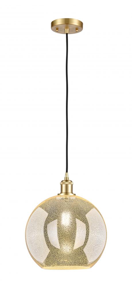 Athens - 1 Light - 12 inch - Satin Gold - Cord hung - Mini Pendant