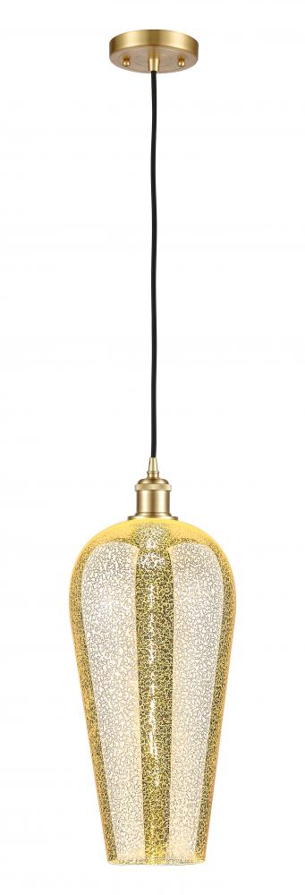 Chelsea - 1 Light - 8 inch - Satin Gold - Cord hung - Mini Pendant