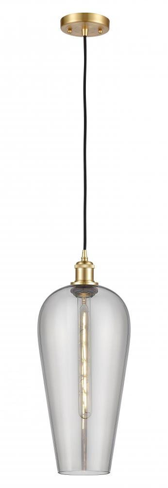 Chelsea - 1 Light - 8 inch - Satin Gold - Cord hung - Mini Pendant