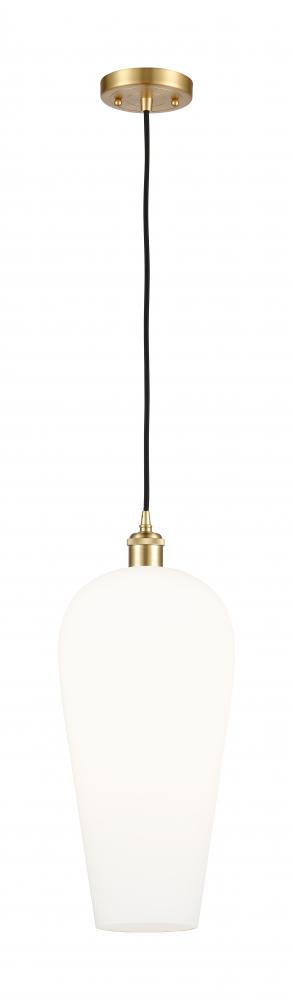 Chelsea - 1 Light - 8 inch - Satin Gold - Cord hung - Mini Pendant