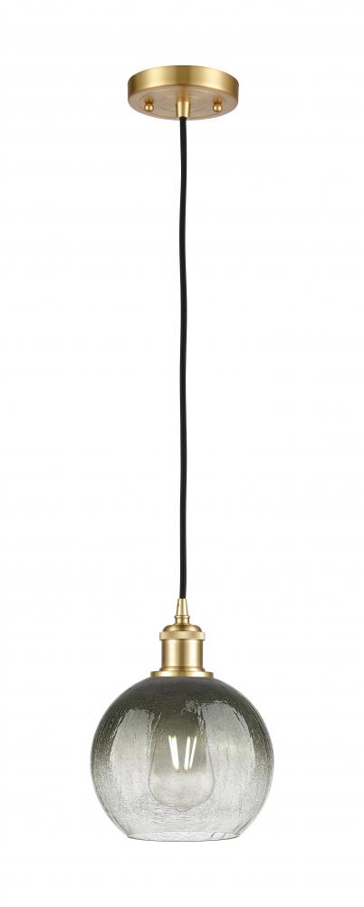 Brookhaven Globe - 1 Light - 8 inch - Satin Gold - Cord hung - Mini Pendant