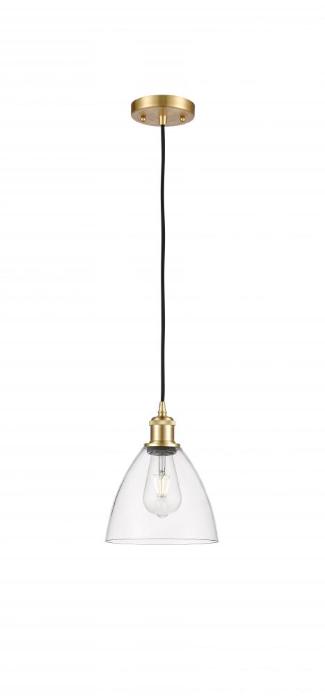 Bristol - 1 Light - 8 inch - Satin Gold - Cord hung - Mini Pendant