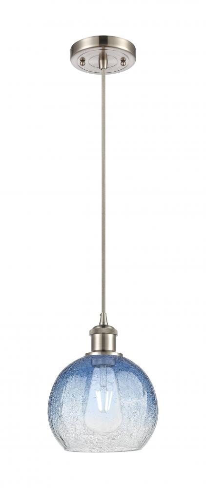 Brookhaven Globe - 1 Light - 8 inch - Brushed Satin Nickel - Cord hung - Mini Pendant