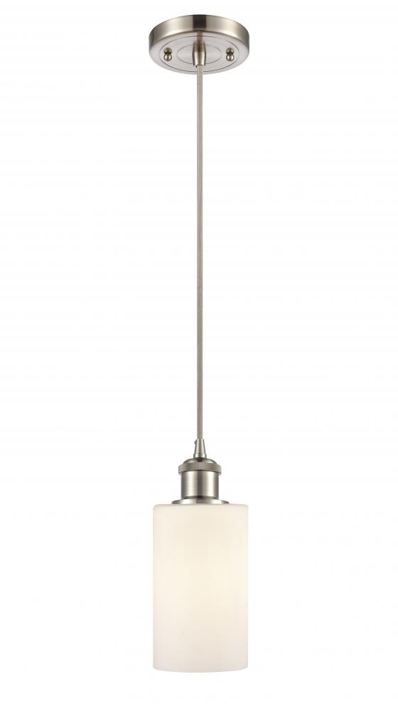 Clymer - 1 Light - 4 inch - Brushed Satin Nickel - Cord hung - Mini Pendant