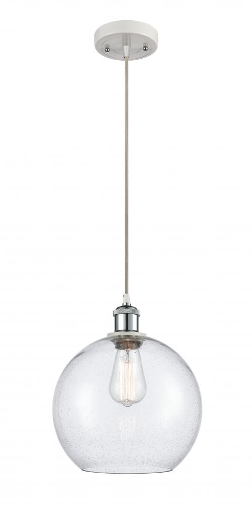 Athens - 1 Light - 10 inch - White Polished Chrome - Cord hung - Mini Pendant