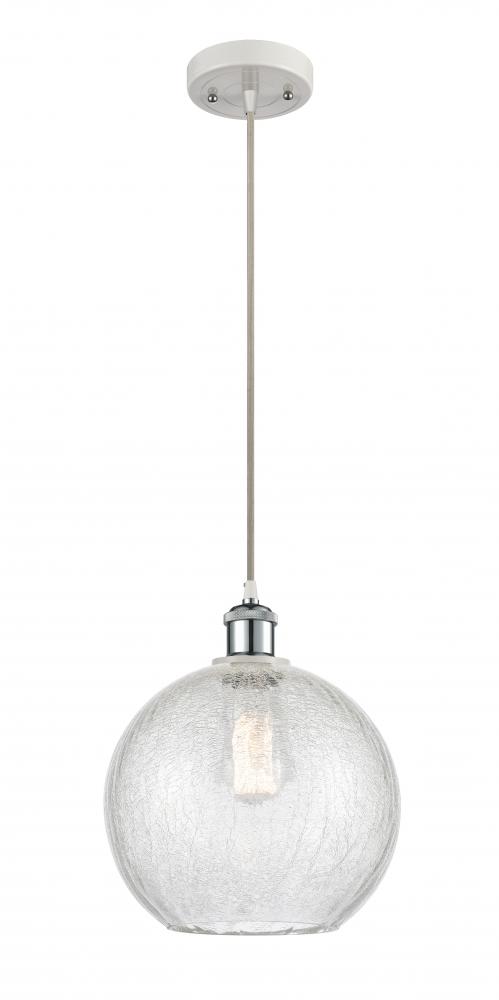 Athens - 1 Light - 10 inch - White Polished Chrome - Cord hung - Mini Pendant