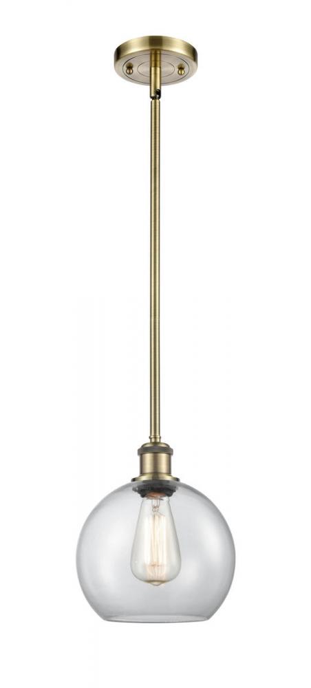 Athens - 1 Light - 8 inch - Antique Brass - Mini Pendant