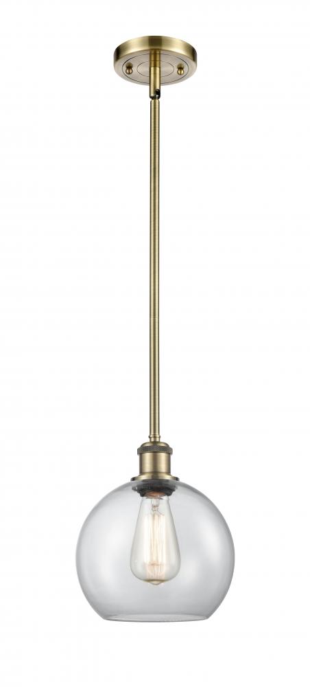 Athens - 1 Light - 8 inch - Antique Brass - Mini Pendant