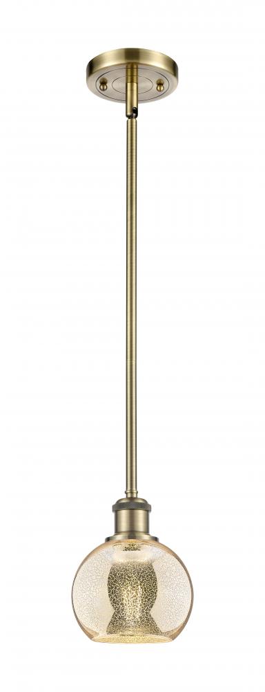 Athens - 1 Light - 6 inch - Antique Brass - Mini Pendant