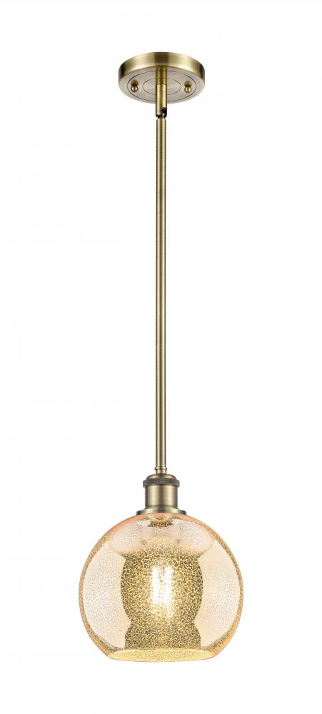 Athens - 1 Light - 8 inch - Antique Brass - Mini Pendant