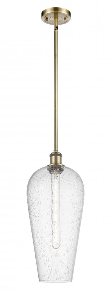 Chelsea - 1 Light - 8 inch - Antique Brass - Stem hung - Mini Pendant