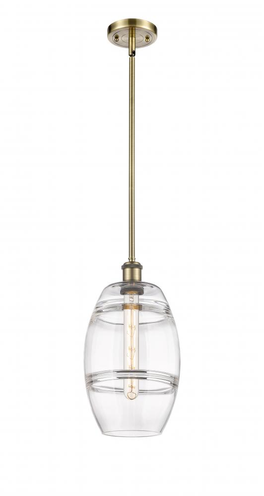 Vaz - 1 Light - 8 inch - Antique Brass - Mini Pendant