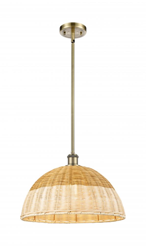 Bristol Natural II - 1 Light - 16 inch - Antique Brass - Stem hung - Mini Pendant