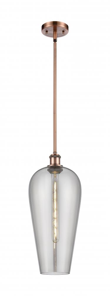 Chelsea - 1 Light - 8 inch - Antique Copper - Stem hung - Mini Pendant