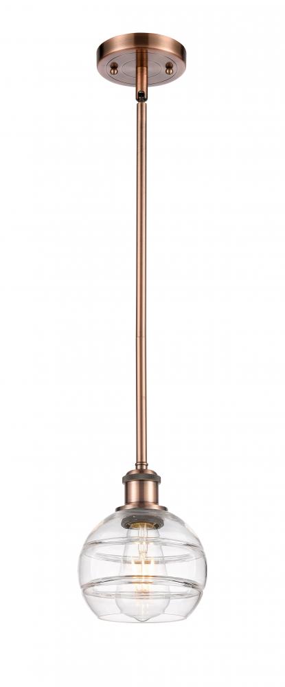 Rochester - 1 Light - 6 inch - Antique Copper - Mini Pendant
