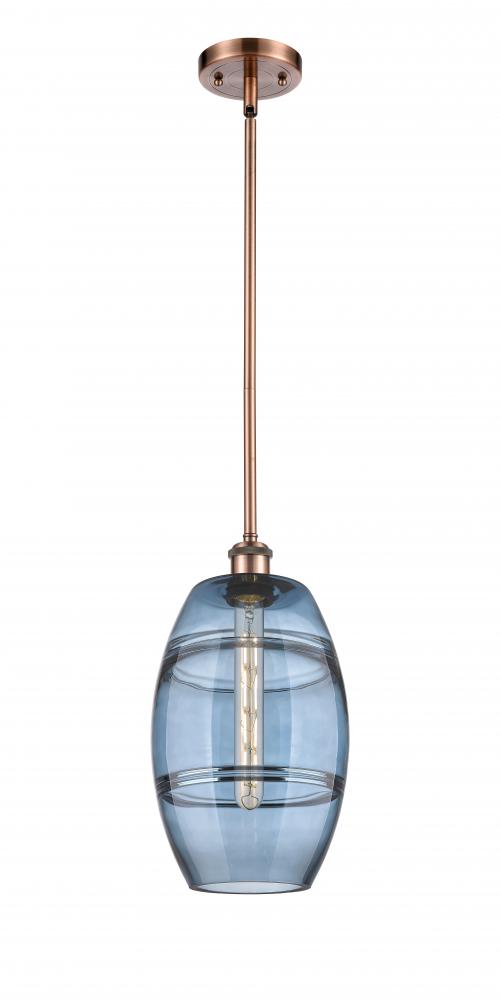 Vaz - 1 Light - 8 inch - Antique Copper - Mini Pendant