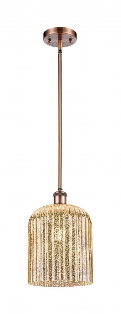 Bridal Veil - 1 Light - 5 inch - Antique Copper - Mini Pendant