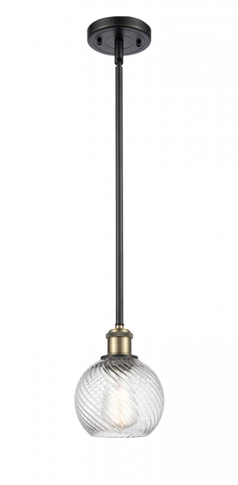 Twisted Swirl 1 Light 6 inch Mini Pendant