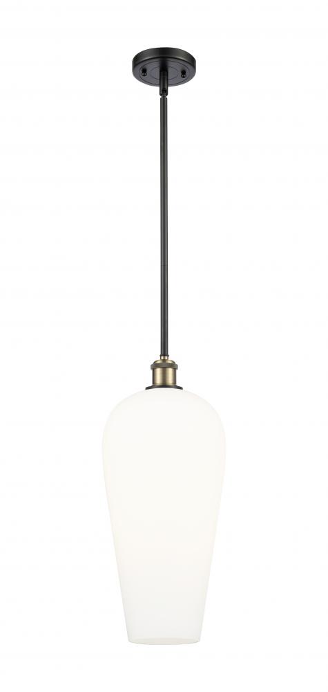 Chelsea - 1 Light - 8 inch - Black Antique Brass - Stem hung - Mini Pendant