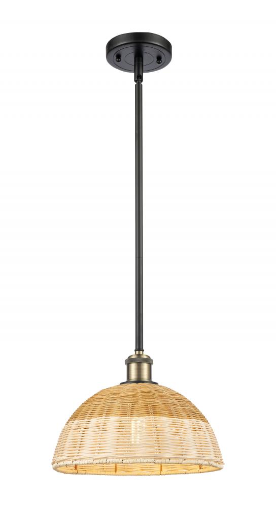 Bristol Natural II - 1 Light - 12 inch - Black Antique Brass - Stem hung - Mini Pendant