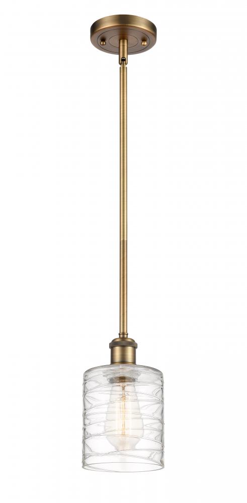 Cobbleskill - 1 Light - 5 inch - Brushed Brass - Mini Pendant