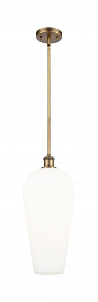 Chelsea - 1 Light - 8 inch - Brushed Brass - Stem hung - Mini Pendant