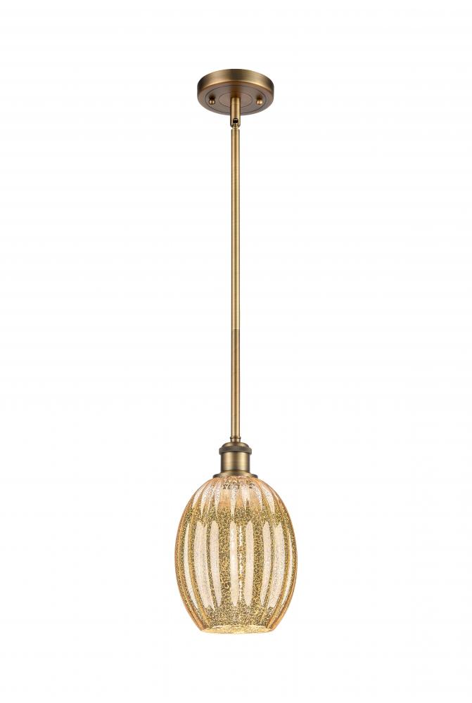 Preston Bulb - 1 Light - 6 inch - Brushed Brass - Stem hung - Mini Pendant