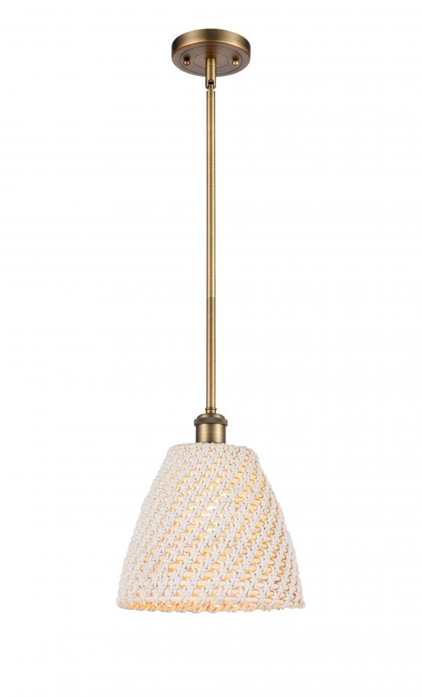 Bristol Natural - 1 Light - 6 inch - Brushed Brass - Mini Pendant