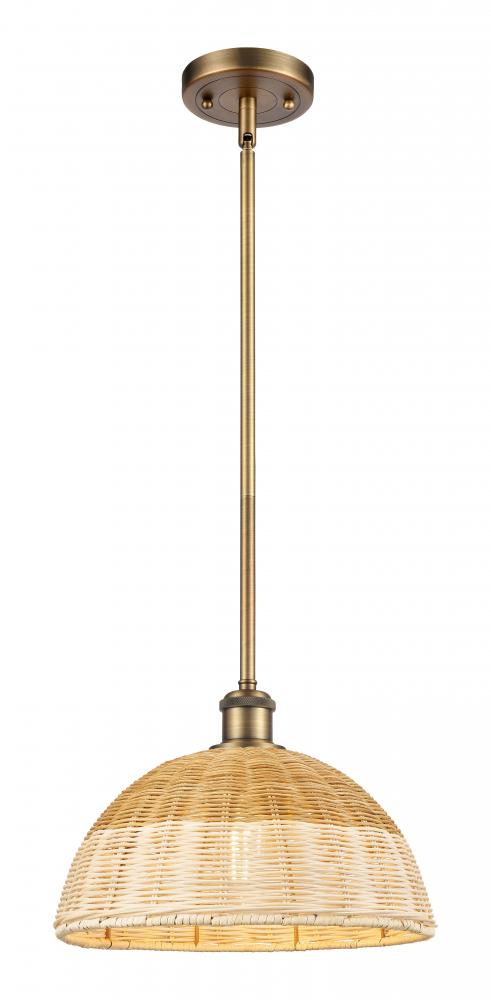 Bristol Natural II - 1 Light - 12 inch - Brushed Brass - Stem hung - Mini Pendant
