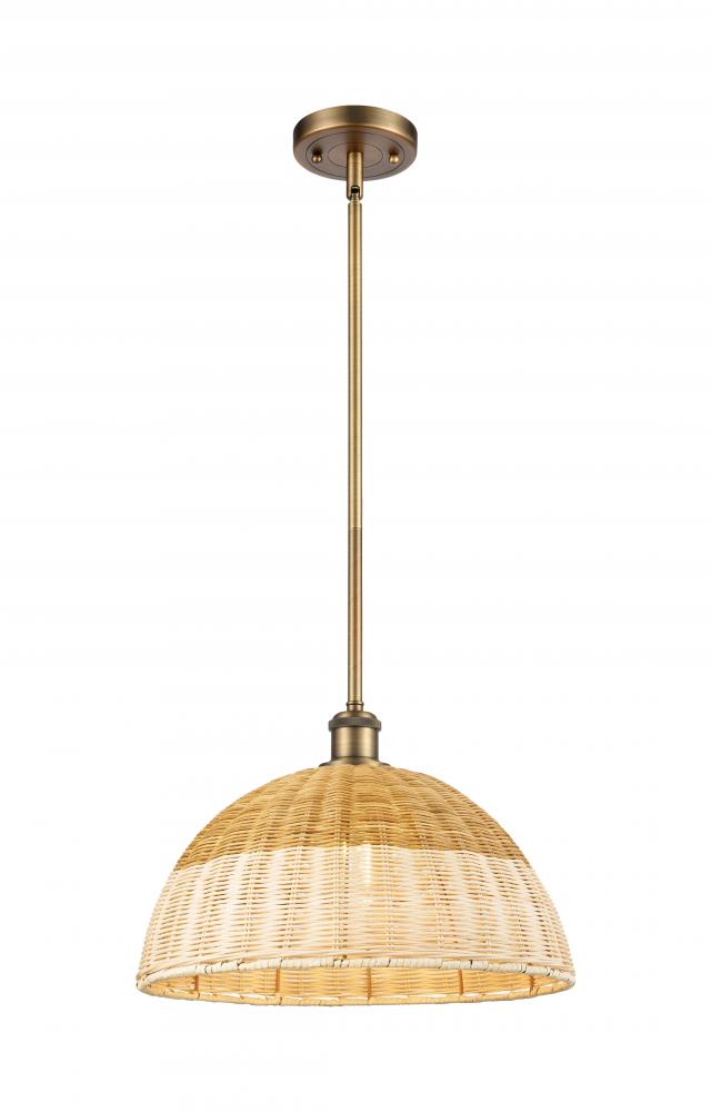 Bristol Natural II - 1 Light - 16 inch - Brushed Brass - Stem hung - Mini Pendant