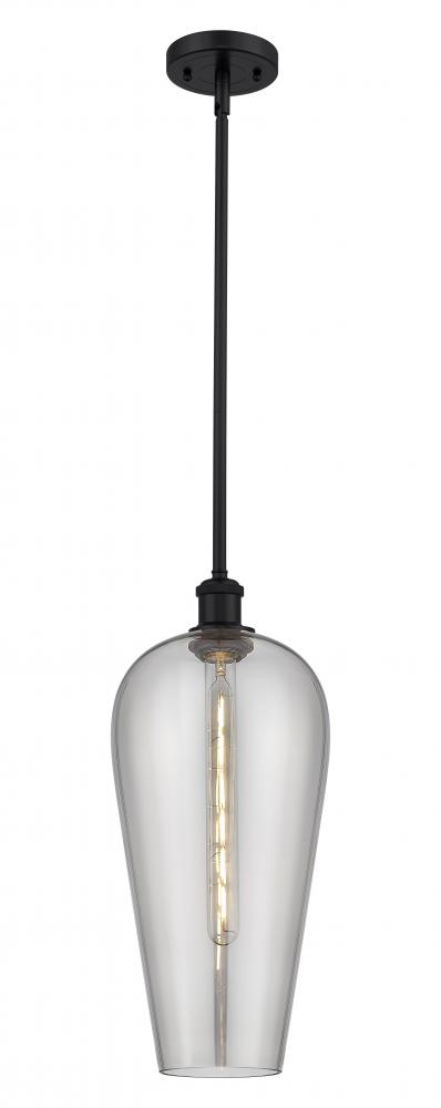 Chelsea - 1 Light - 8 inch - Matte Black - Stem hung - Mini Pendant