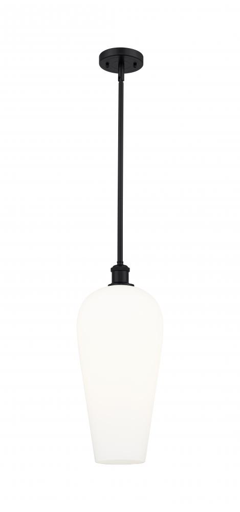 Chelsea - 1 Light - 8 inch - Matte Black - Stem hung - Mini Pendant