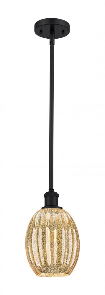 Preston Bulb - 1 Light - 6 inch - Matte Black - Stem hung - Mini Pendant