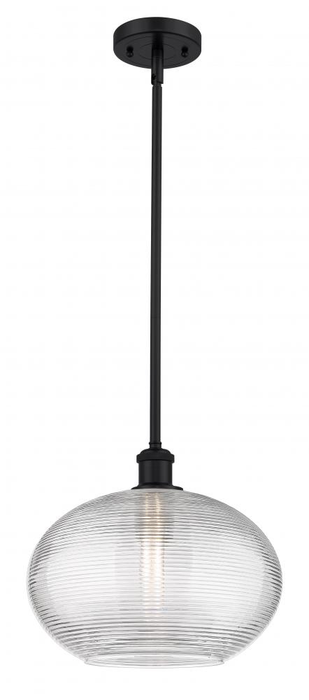 Ithaca - 1 Light - 12 inch - Matte Black - Mini Pendant