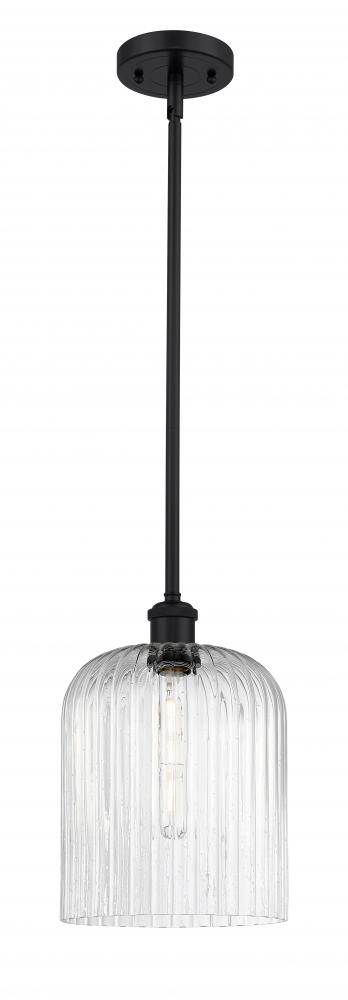 Bridal Veil - 1 Light - 5 inch - Matte Black - Mini Pendant