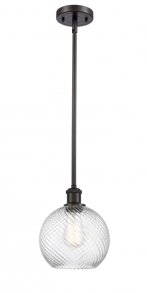 Twisted Swirl 1 Light 8 inch Mini Pendant