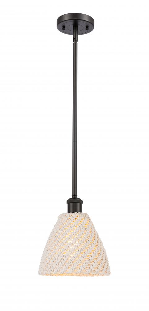 Bristol Natural - 1 Light - 6 inch - Oil Rubbed Bronze - Mini Pendant