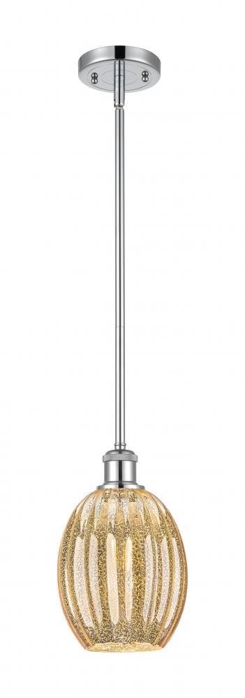 Preston Bulb - 1 Light - 6 inch - Polished Chrome - Stem hung - Mini Pendant