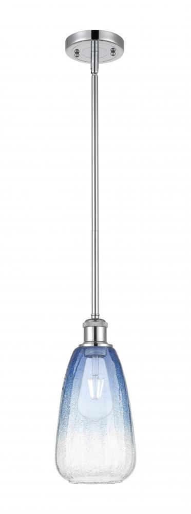 Brookhaven Almond - 1 Light - 6 inch - Polished Chrome - Stem hung - Mini Pendant