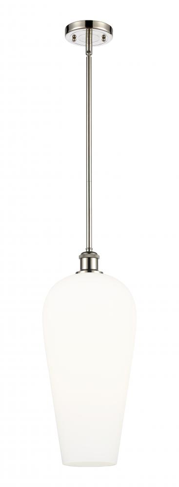 Chelsea - 1 Light - 8 inch - Polished Nickel - Stem hung - Mini Pendant